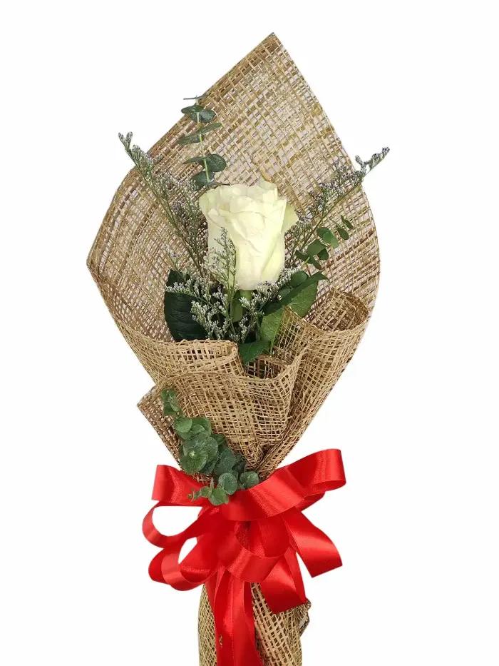 single white rose bouquet ecuadorian white rose romantic flower gift Batangas flower delivery