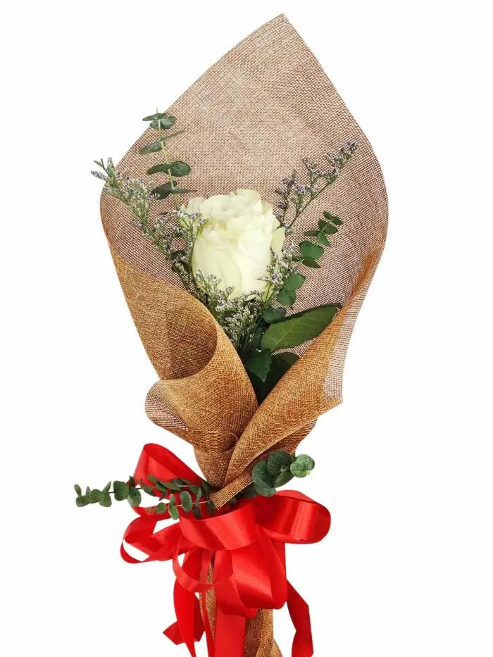 1 stem white ecuadorian rose single white rose gift delivery Rizal