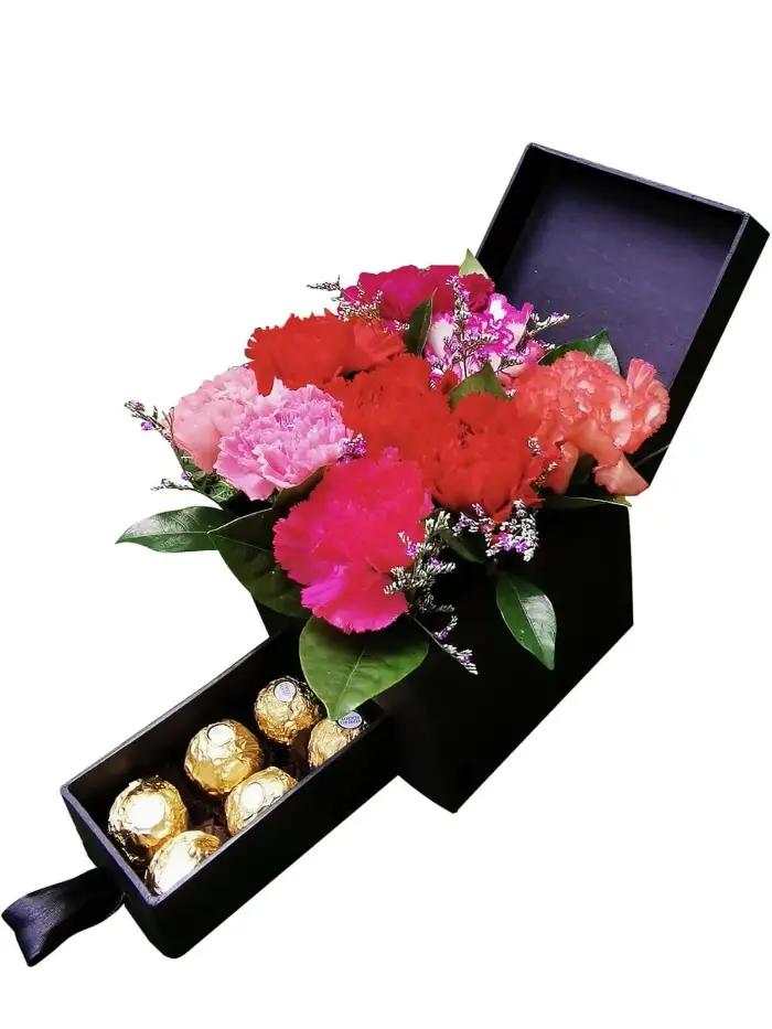 Caloocan carnation arrangement soft petal display