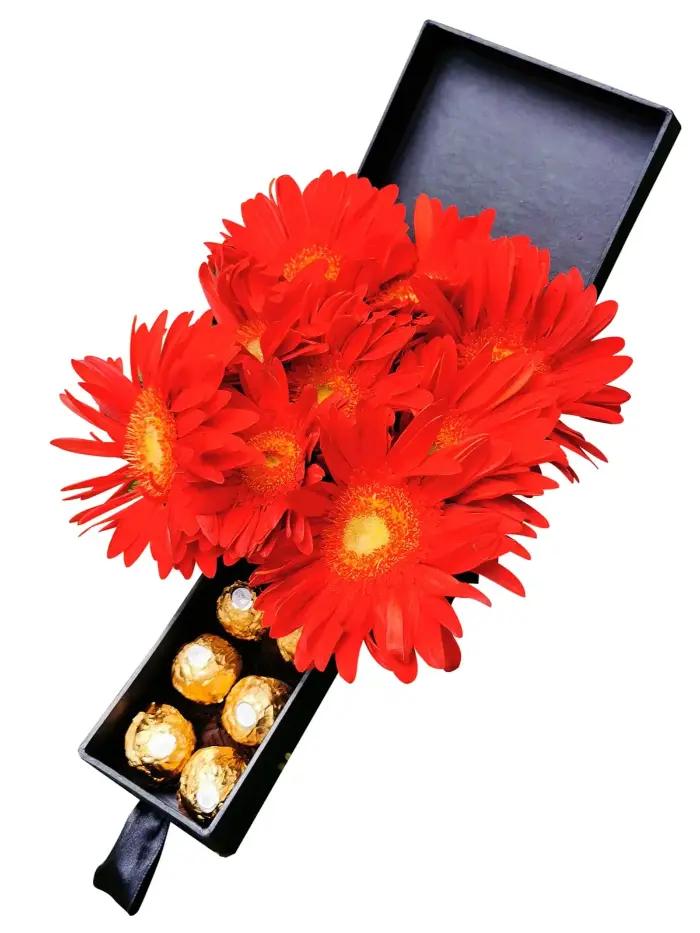 Premium Red Gerbera Chocolate Gift Cavite