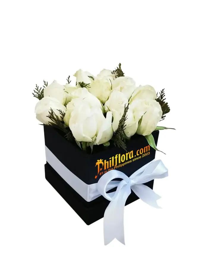 white rose bouquet gift manila