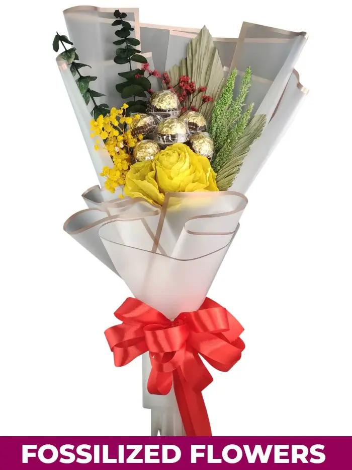 chocolates ferrero rocher dried flower bouquet caloocan city
