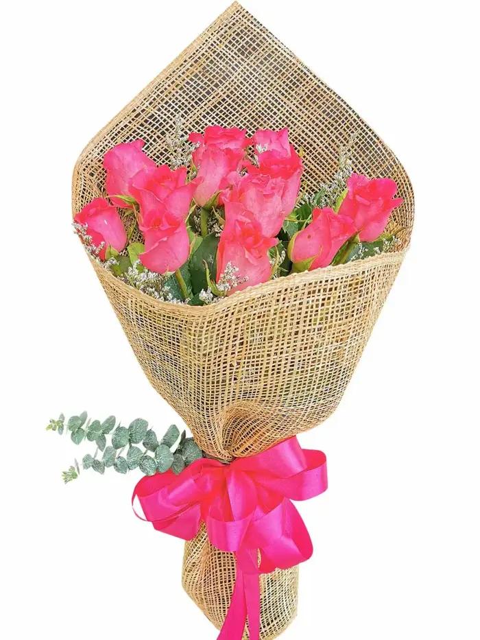 12 pink roses bouquet gift cavite