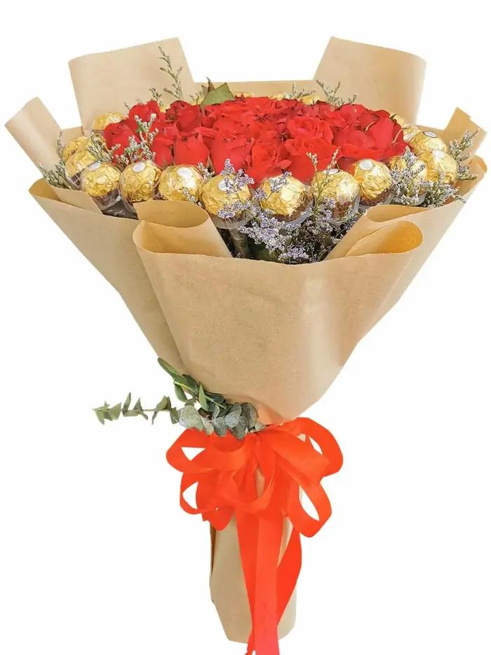   Ferrero Chocolate + Rose Bouquet Batangas