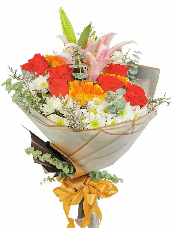 mixed color flower bouquet ilaya las pinas city