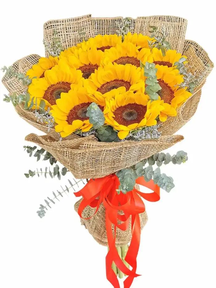 12 stem sunflower bouquet large sunflower bouquet delivery Laguna
