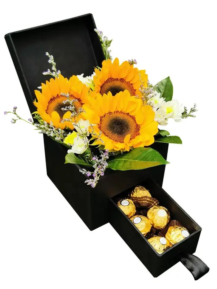 sunflower chocolate gift box sunflower bouquet with chocolates delivery Laguna