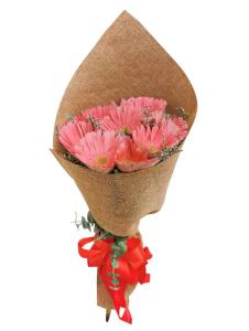 10 Stems Pink Gerbera Bouquet8