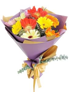 Mix Color Gerberas Bouquet 10 Stems5