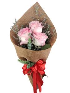 3 Stem Light Pink Ecuadorian Roses Same Day Delivery Pampanga 3 stem light pink Ecuadorian roses bouquet friendship romantic gift delivery Pampanga