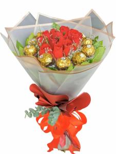 50 Flower and Chocolates bouquet