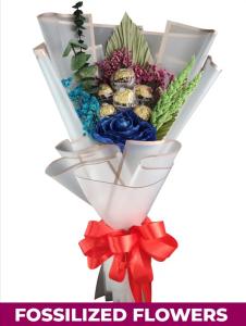 dried flower and chocolates bouquet caloocan city