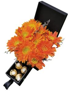 Orange Gerbera + Ferrero Rocher Gift Laguna Orange Gerbera Ferrero Rocher combo gift Laguna