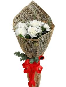 Manila carnation flowers with premium romantic gift