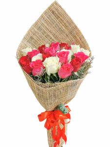 Elegant 24 Mixed Rose Bouquet 24 mixed rose bouquet