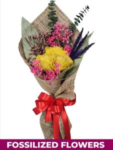 3 Stem Yellow Dry Rose Gift Bouquet | FlowerBouquet.vip Rizal Gift 3 Stem Yellow Dry Rose Gift Bouquet – Preserved Flower Delivery Rizal