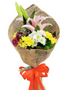 Golden Joy Mixed Flower Bouquet for Same Day Delivery in Rizal Golden Joy Mixed Flower Bouquet – Fresh Sunflowers, Gerberas & Carnations