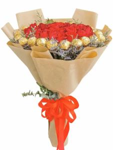 Ferrero Chocolate & Rose Bouquet Batangas Ferrero Chocolate + Rose Bouquet Batangas