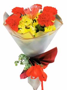 romantic red mixed flowers bouquet