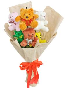 White Teddy Bear Bouquet Cavite