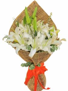 12 White Stargazer Lily Bouquet – Premium Gift Arrangement 12 White Stargazer Lily Bouquet – hand-arranged fresh lilies