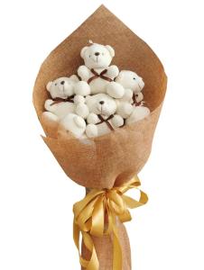 White Teddy Bear Bouquet Gift Laguna