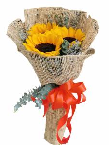 3 stem sunflower bouquet gift sunflower bouquet delivery Cavite